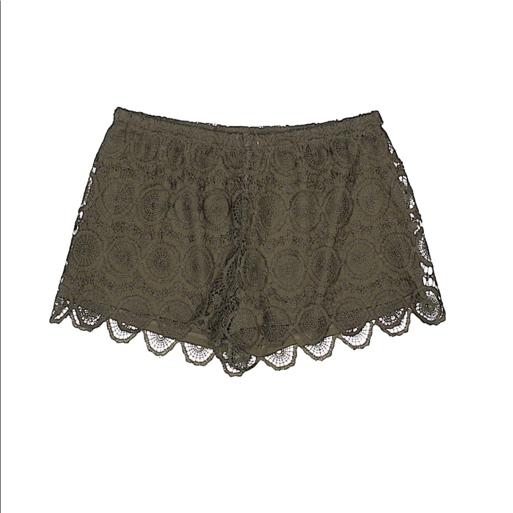 Army Green lace shorts